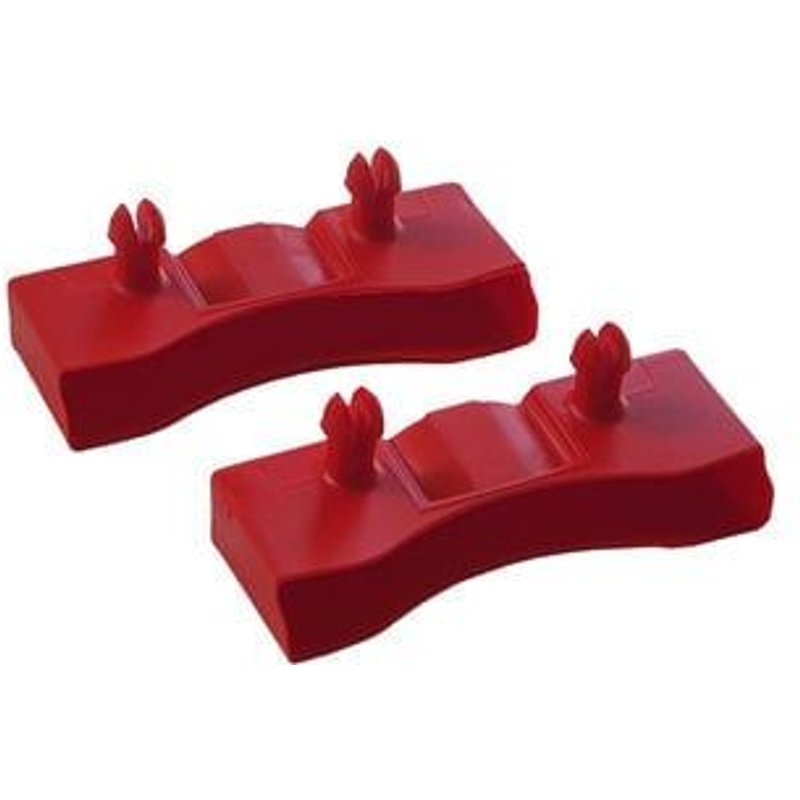 Ebac - Lot De 2 Embouts Pour Lattes 68 X 8 Mm - Rouge