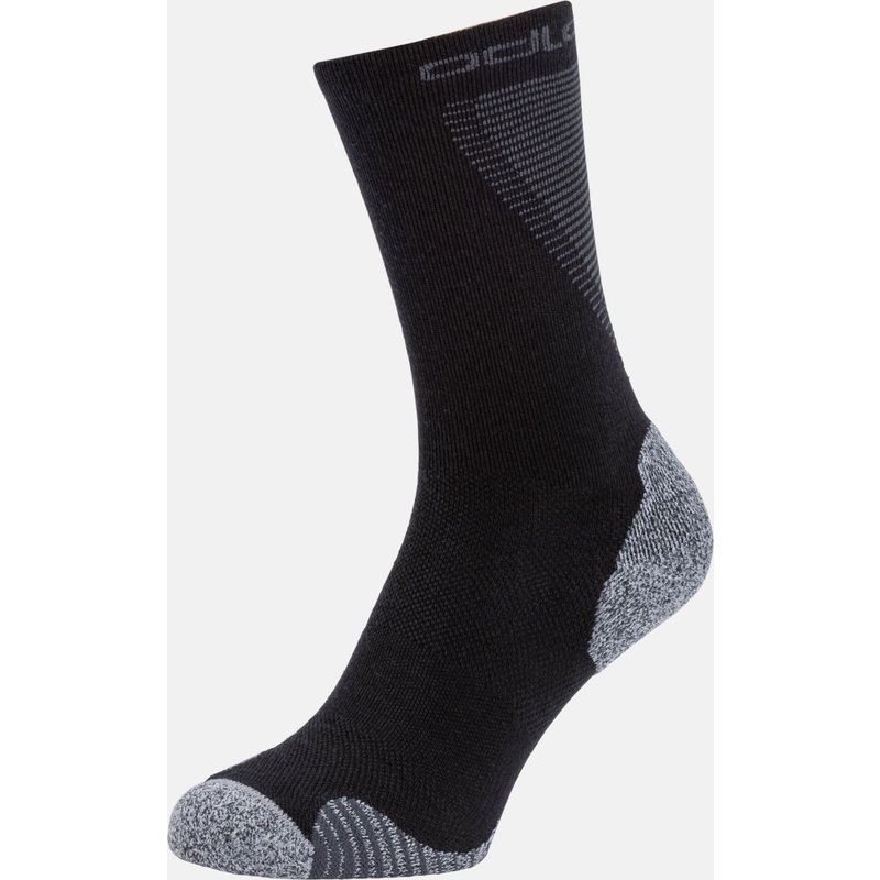 Odlo Chaussettes Mi-Mollet Active Warm Running, 39-41, Black