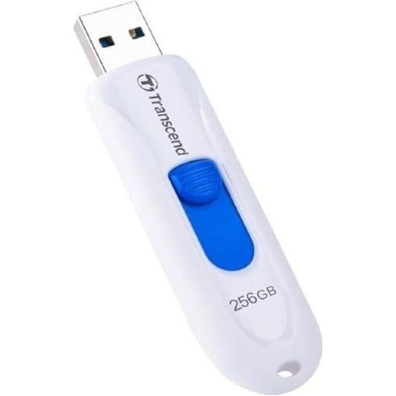 Transcend JetFlash 790 - Clé USB - 256 Go - USB 3.1 Gen 1 - blanc