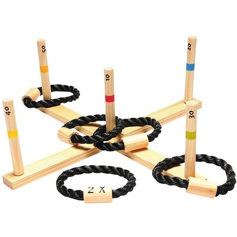 Jeu D'anneaux En Croix Bois Fsc Et Corde