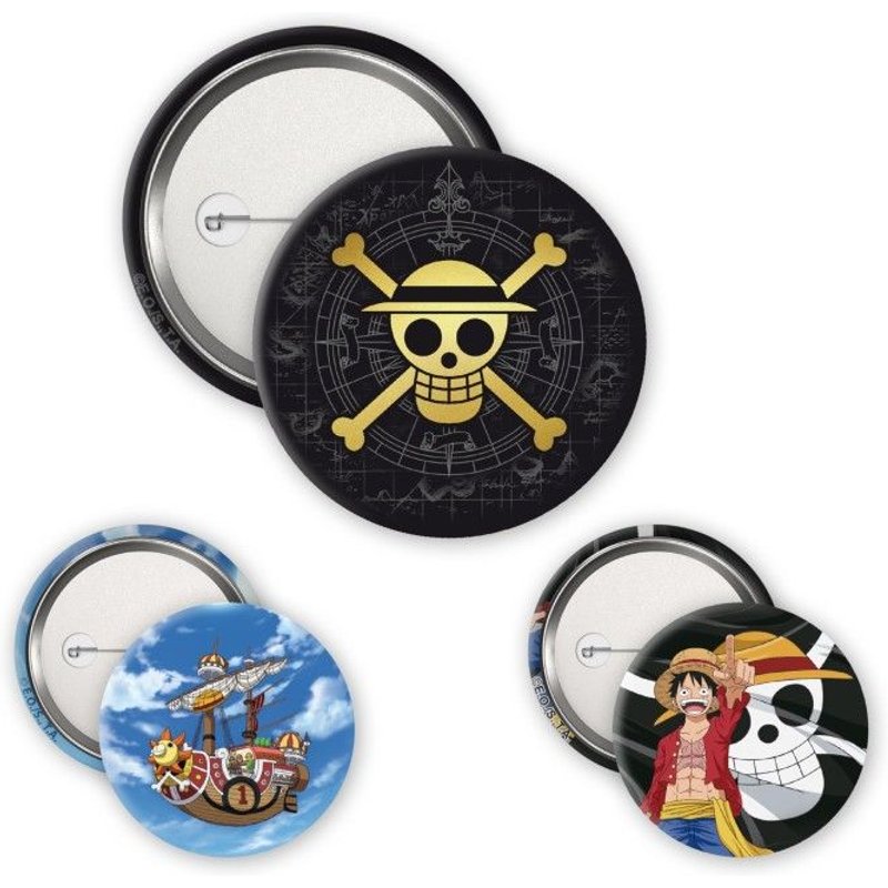 Abystyle - One Piece Pack De Badges Skull & Luffy