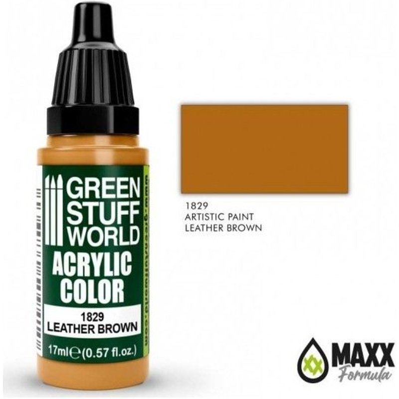 Green Stuff World – Acrylic Color Paint Leather Brown 1829 For Models And Miniatures