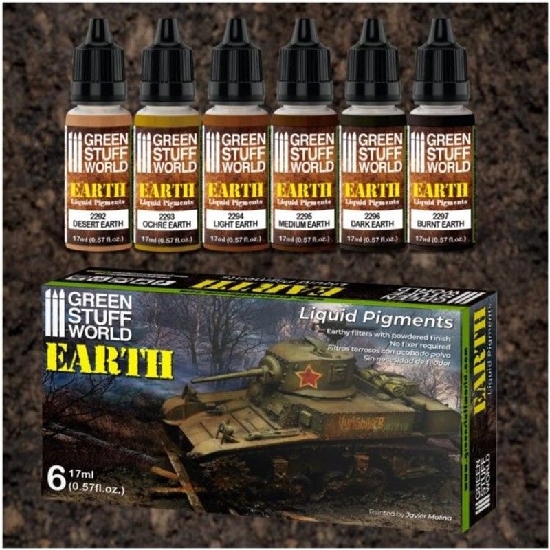 Green Stuff Paint Set – Liquid Pigments Set – Earth