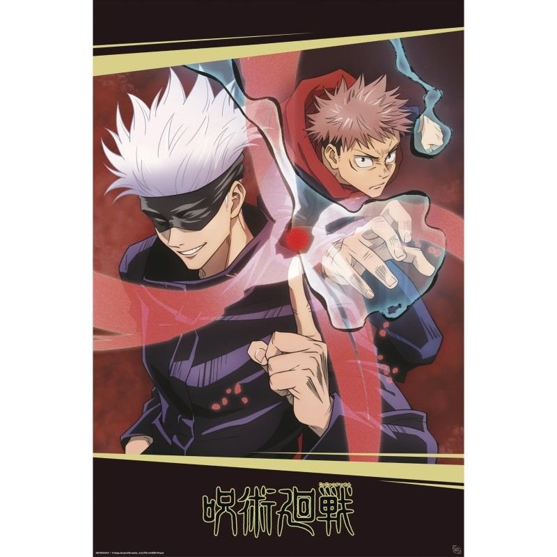 Gb Eye - Jujutsu Kaisen Poster Itadori & Gojo (91.5 X 61 Cm)