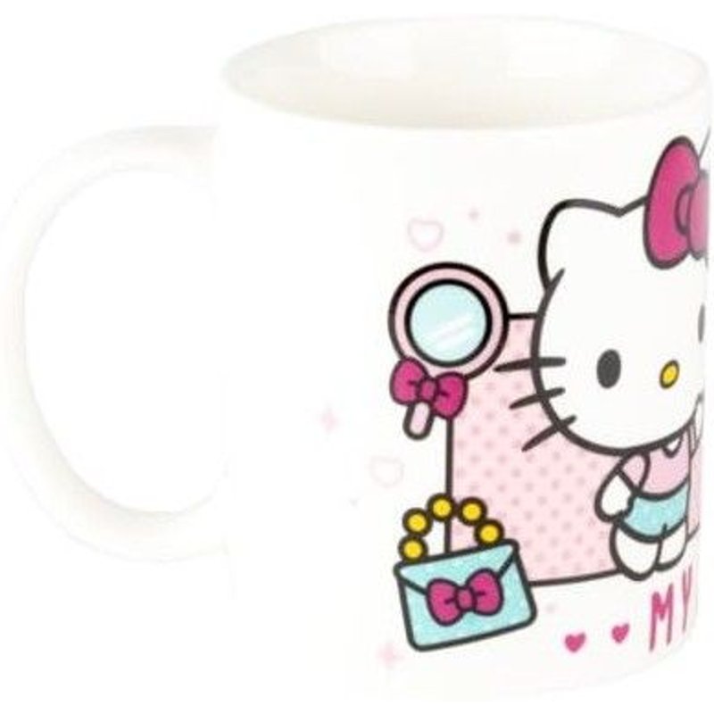 Konix Hello Kitty Mug - Tasse En Céramique - 320 Ml - Motif My Style - Blanc