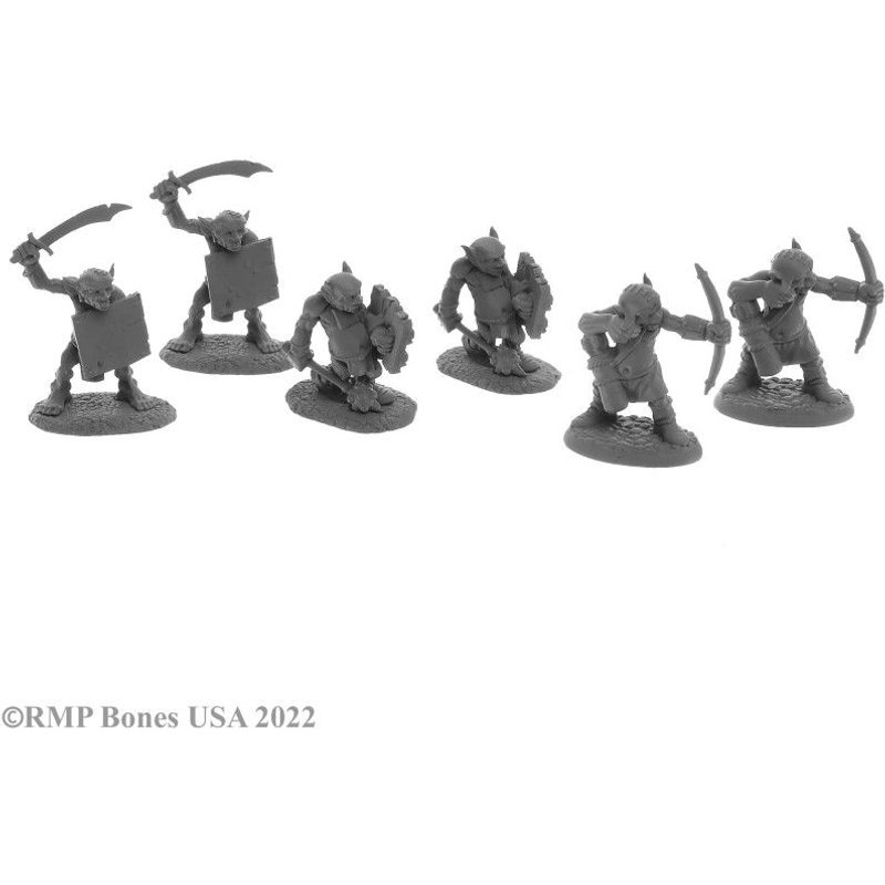 Reaper Miniatures 6 X Goblin Skirmishers (77445) Bones Usa Dungeon Dwellers - Tabletop Figurine Role Playing Game
