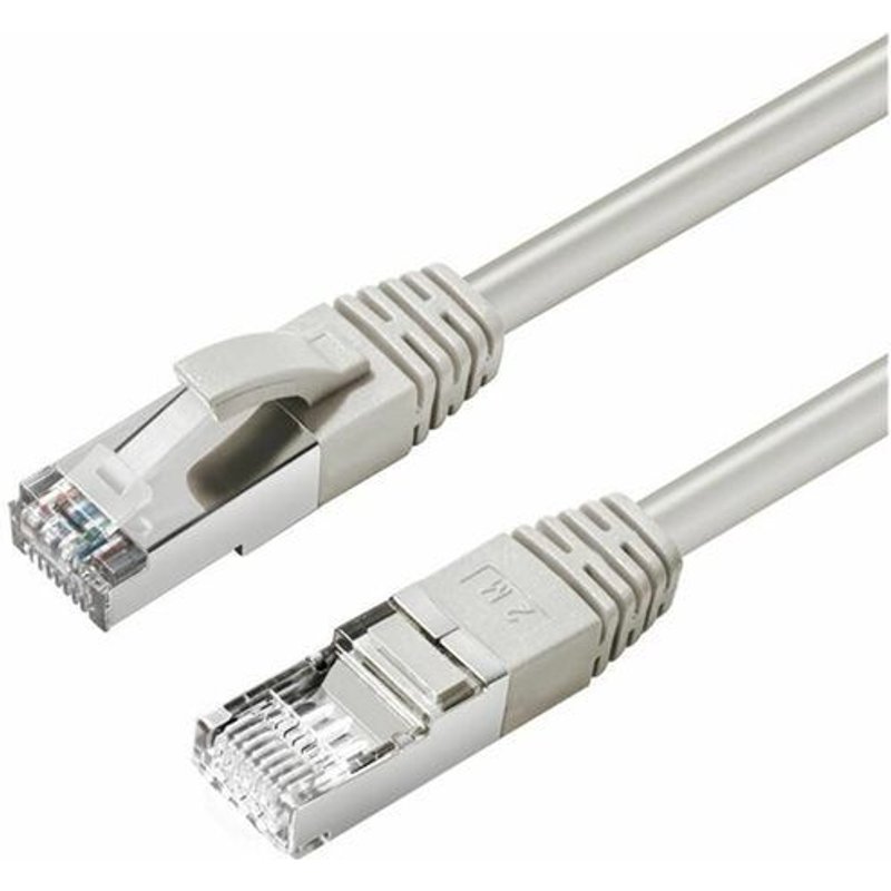 MicroConnect - Cordon de raccordement - RJ-45 (M) pour RJ-45 (M) - 2 m - 6 mm - S/FTP - CAT 6a - sans halogène, intérieur, moulé, rond, sans crochet - gris