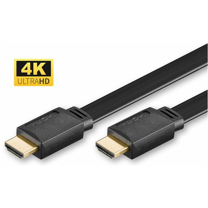 MicroConnect High Speed HDMI with Ethernet - Câble HDMI avec Ethernet - HDMI mâle pour HDMI mâle - 2 m - plat