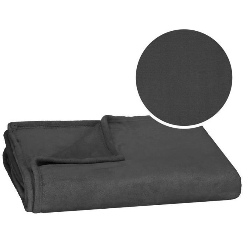 Couverture Douillette Springos® - Graphite - 70x160 Cm - Polyester