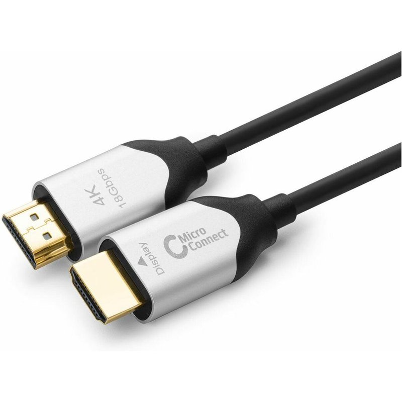 MicroConnect Premium - Câble HDMI avec Ethernet - HDMI mâle pour HDMI mâle - 20 m - cuivre hybride/fibre optique - noir - câble optique hybride actif, support Dolby TrueHD, support 4K60Hz (4096 x...