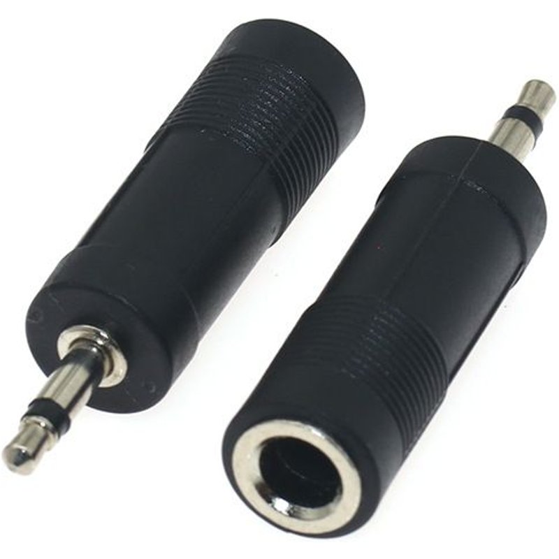 Adaptateur de microphone à deux coeurs Interface de casque 6,5 femelle à 3,5 mâle Fiche de conversion audio à son unique (2 pièces)