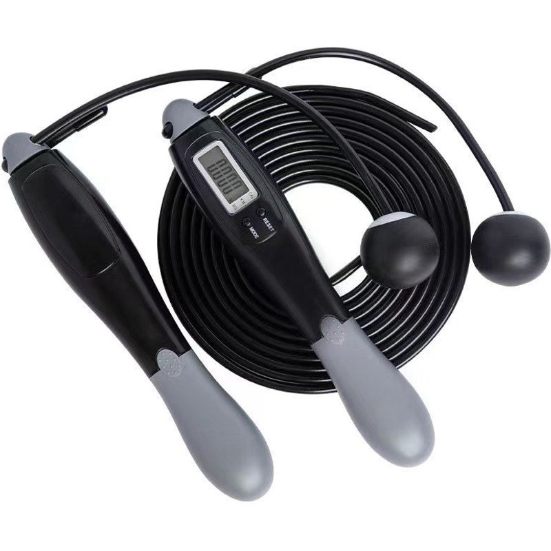 Corde À Sauter À Comptage Électronique Sans Fil/Filaire Corde À Sauter À Vitesse Réglable (Noir)