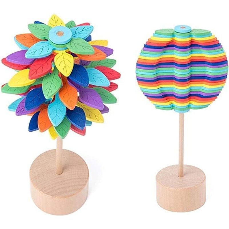 Jouets De Décompression De Sucette En Bois, Accessoires De Sucette D'art Rotatif Géant, Jouets De Bureau En Bois, Utilisés Pour Refroidir Dans Les Coins De La Salle De Classe, Garçons Et Filles (Style
