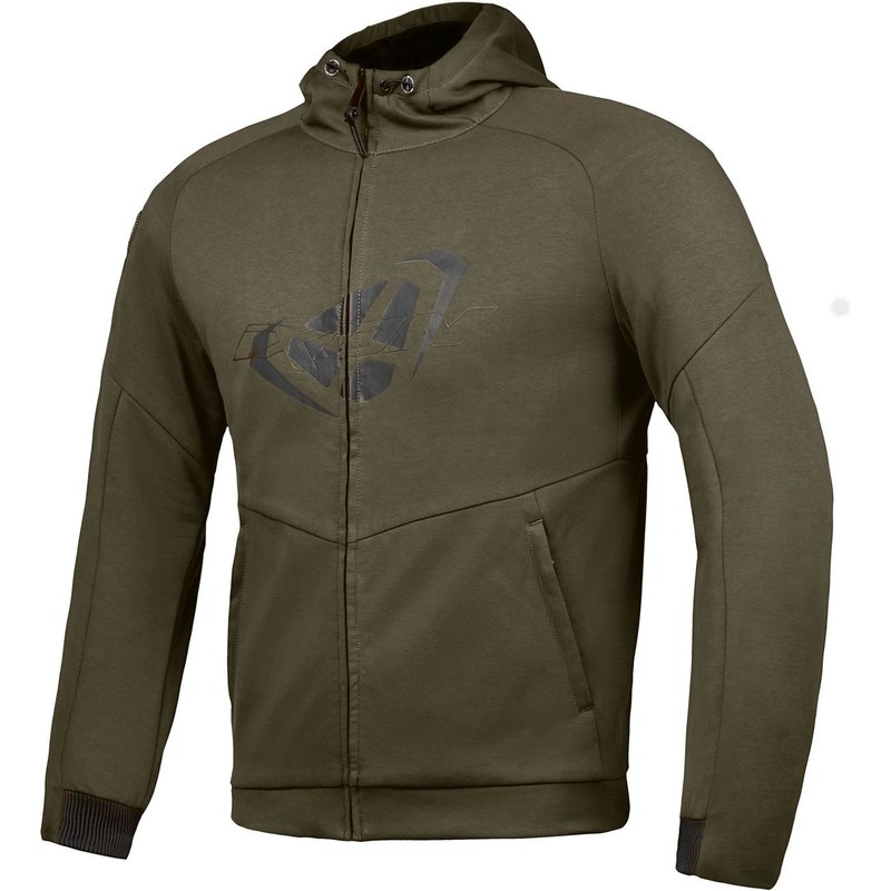 Sweat à capuche moto Ixon Touchdown kaki/noir- M