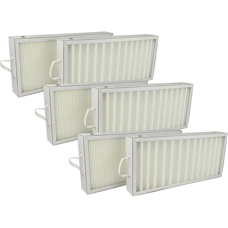 vhbw Lot de filtres remplacement pour Pluggit APFG4F7-300 pour appareil de ventilation - Filtre à air G4 / F7 (6 pcs), Blanc