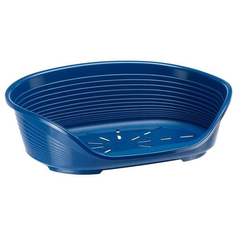 Ferplast Plastique Pour Chiens Et Chats Siesta Deluxe 2 Panier Pour Animaux 4 Panier Pour Animaux Fond Perforé Anti-Dérapant Appui-Tête Confortable 61 5 X 45 X H 21 5 Cm Bleu