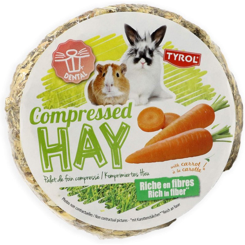 Tyrol Palet De Foin Compressé Carotte Pour Rongeur Lapin 240 G
