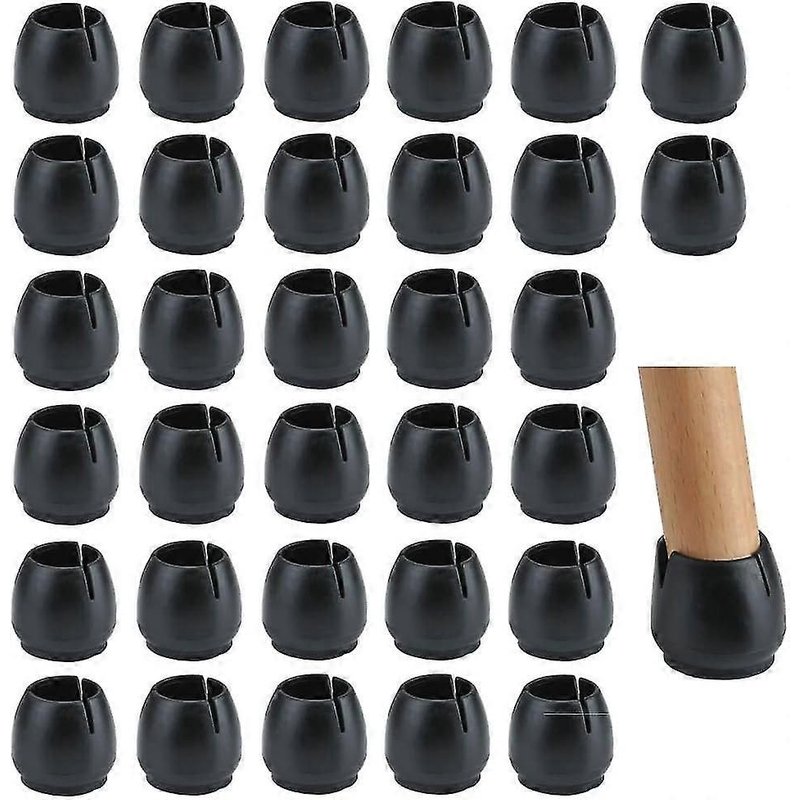 32pcs Capuchons De Chaise En Caoutchouc Noir - Protecteurs De Pieds Pour Pieds Ronds 12-16mm, Idéaux Pour Les Tables Et Les Chaises Pour Éviter Les Rayures Et Les Dommages