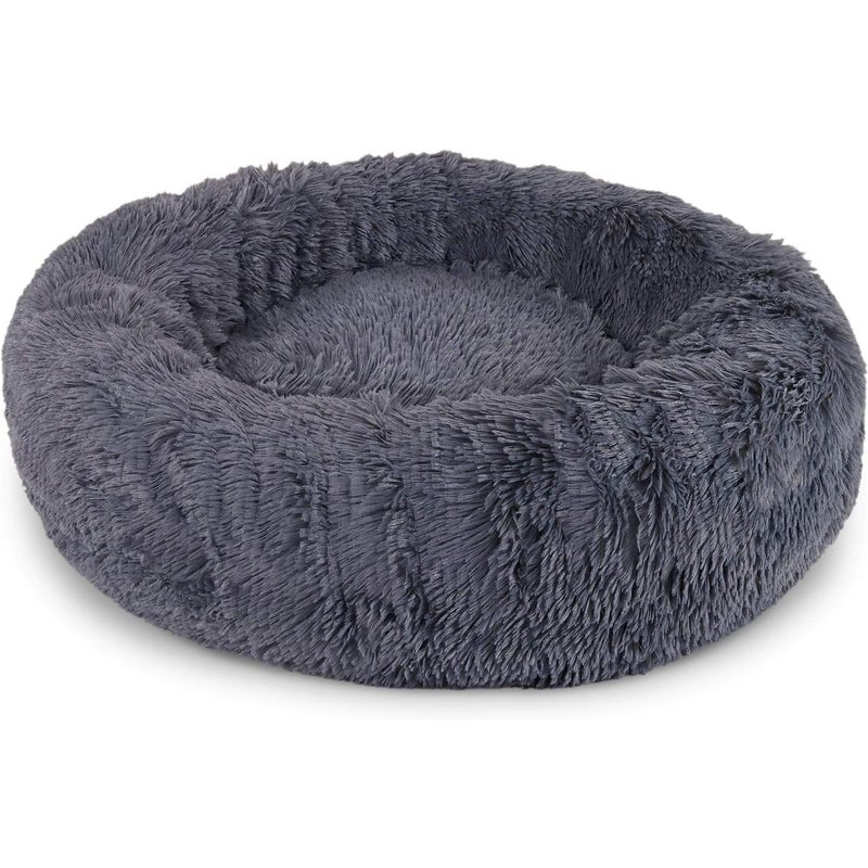 Dibea Panier Rond Chien Coussin Chat Panier Donut 50 Cm Dimension Extérieure Gris Foncé