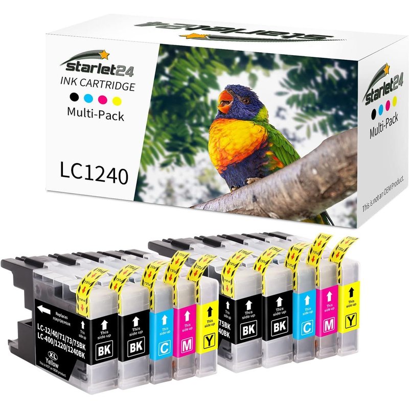 KYAOAYO-Cartouches D'Encre Compatibles Avec Brother Lc-1220 Lc1240 Lc1220 Pour Mfc-J280W Mfc-J425W Mfc-J430W Mfc-J435W Mfc-J6510Dw Mfc-J6710Dw (4 Noires, 2 Cyan, 2 Magenta, 2 Jaunes)