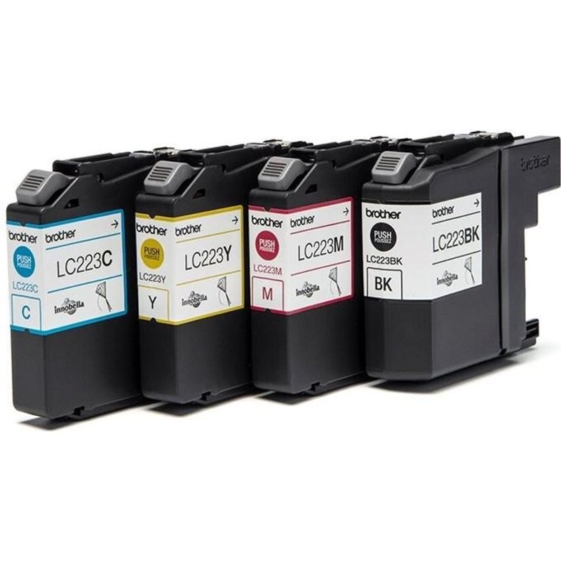 Brother LC223 - Pack de 4 - noir, jaune, cyan, magenta - original - blister avec alarme acoustique / électromagnétique - cartouche d'encre - pour Brother DCP-J4120, J562, MFC-J4420, J4625, J5320, J5625, J680, J880
