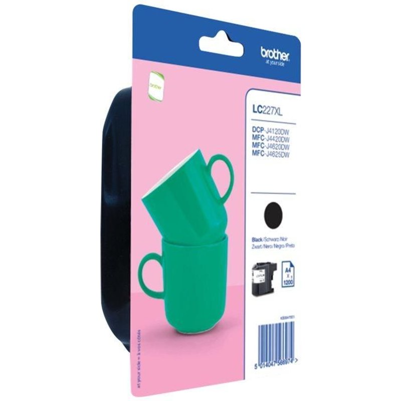 Brother LC227XLBKBP - À rendement élevé - noir - original - blister - cartouche d'encre - pour Brother DCP-J4120DW, MFC-J4420DW, MFC-J4625DW