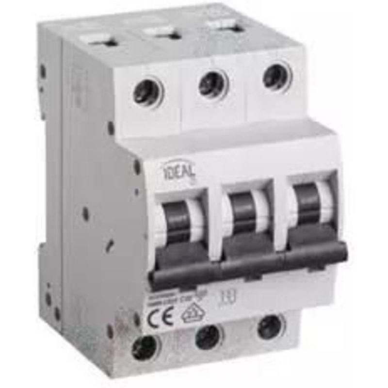 Disjoncteur 3P 32A - Protection surintensité - Rail TH35 - Blanc KL-23155