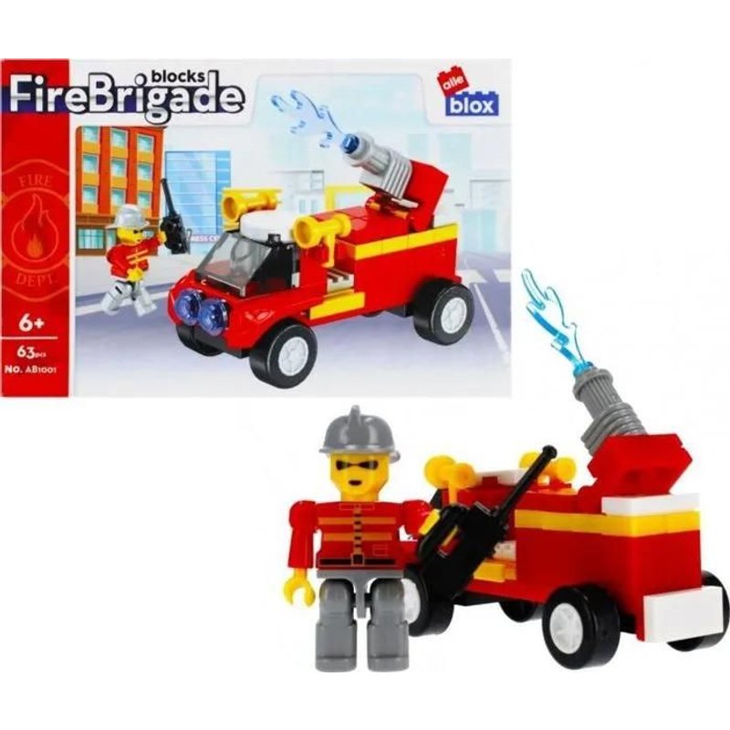 Construction - ALLEBLOX - KLOCKY CONSTRUCTION STRAZ - Rouge - 63-64EL - 12 pièces