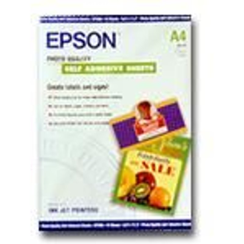 Epson Photo Quality Self Adhesive Sheets - Feuilles autocollantes - A4 (210 x 297 mm) - 167 g/m² - 10 unités - pour Expression Home XP-245, 342, 442; SureColor P800; WorkForce ET-16500