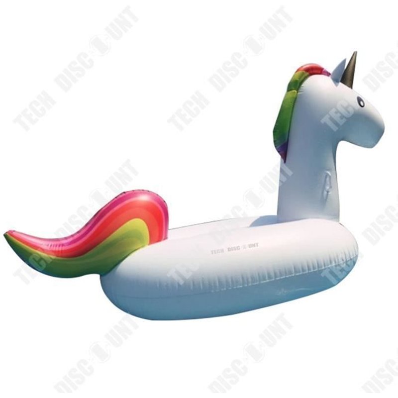 Td® Licorne Surdimensionné Eau Cheval Volant Support Gonflable Lit Flottant Rangée Flottante Anneau De Natation Eau Jouet Gonflable