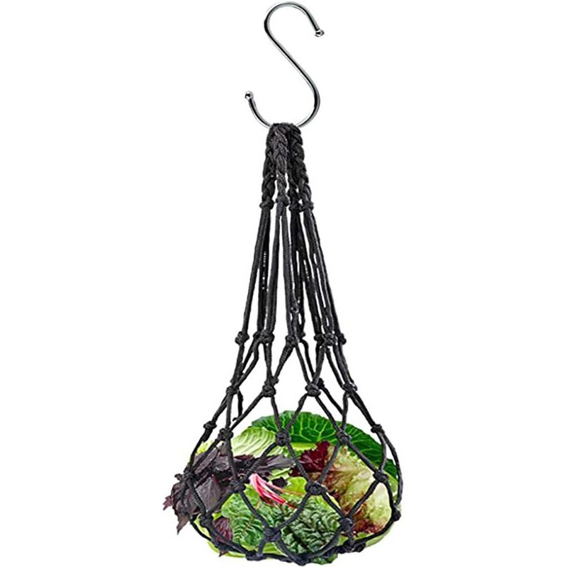 Filet D'alimentation Pour Poulet (Noir), Mangeoire À Légumes Suspendue, Mangeoire À Fruits Pour Poulet, Sac À Brochette De Légumes Pour Poulet, Porte-Fruits À Volaille Mangeoire À Chou Pour Poulet