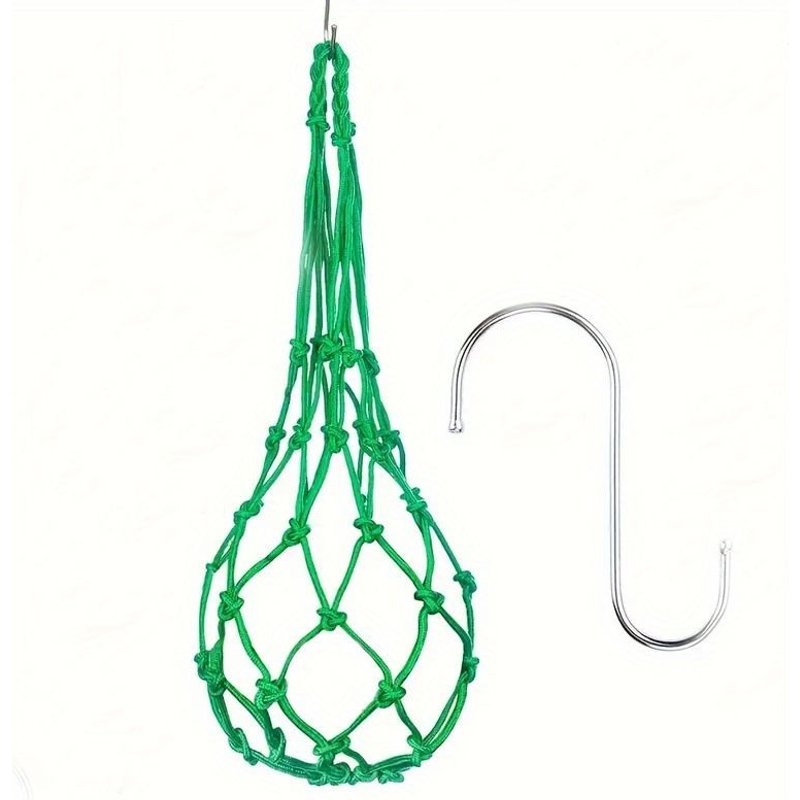 Poches De Filet D'alimentation Pour Poulet (Vert), Mangeoire Suspendue Pour Légumes, Mangeoire Pour Fruits De Poulet, Sac De Brochette De Légumes Pour Poulet, Support De Fruits Pour Volaille Mangeoire