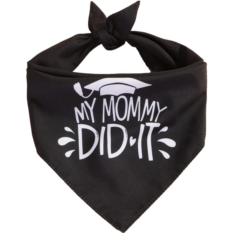 Écharpe Triangle D'été Pour Animaux De Compagnie (Noir - Saison De Remise Des Diplômes), Collier Pour Animaux De Compagnie Collier Chaton, Écharpe D'été, Écharpe Baveuse, Collier De Chien