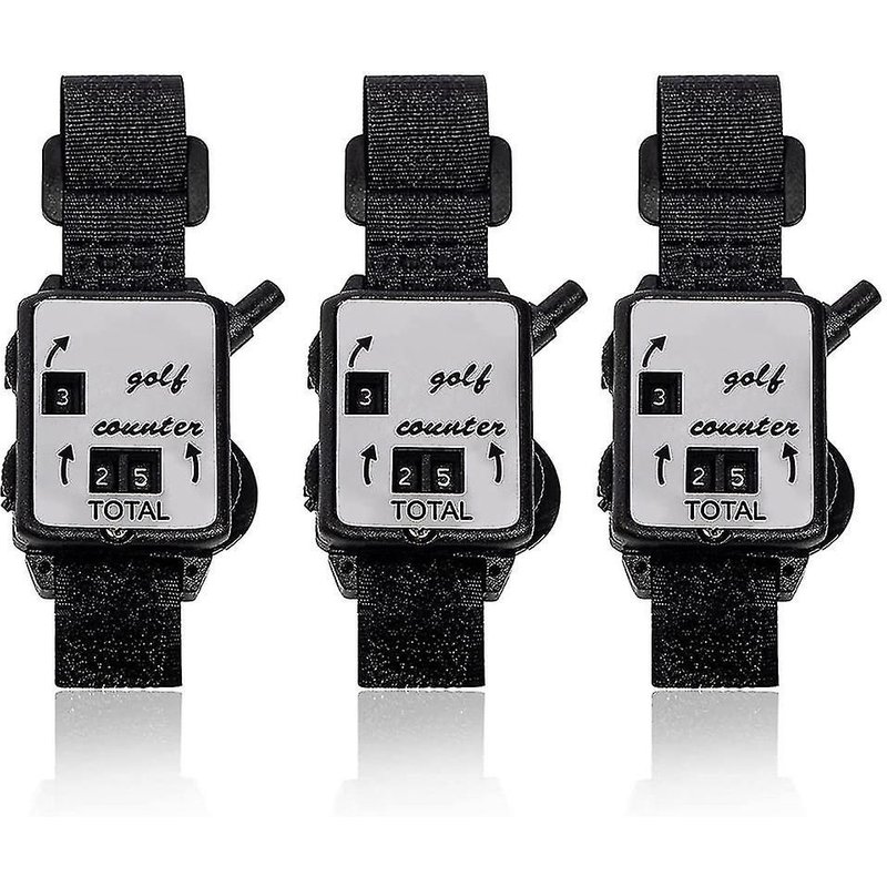 Compteur De Score De Golf 3 Pièces, Avec Une Touche De Réinitialisation Du Compteur De Golf-Subaoe