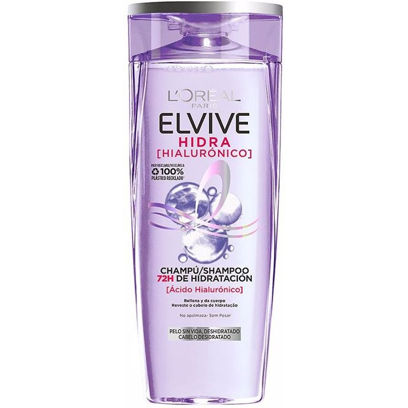 L'oréal Professionnel - Elvive Hidra Hialurónico Champú 72h Hidratación L'oréal Paris Tonique Pour Les Cheveux 370 Ml