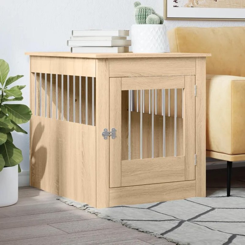 Vidaxl Meuble De Cage Pour Chiens ChĂȘne Sonoma 64,5x80x71 Cm