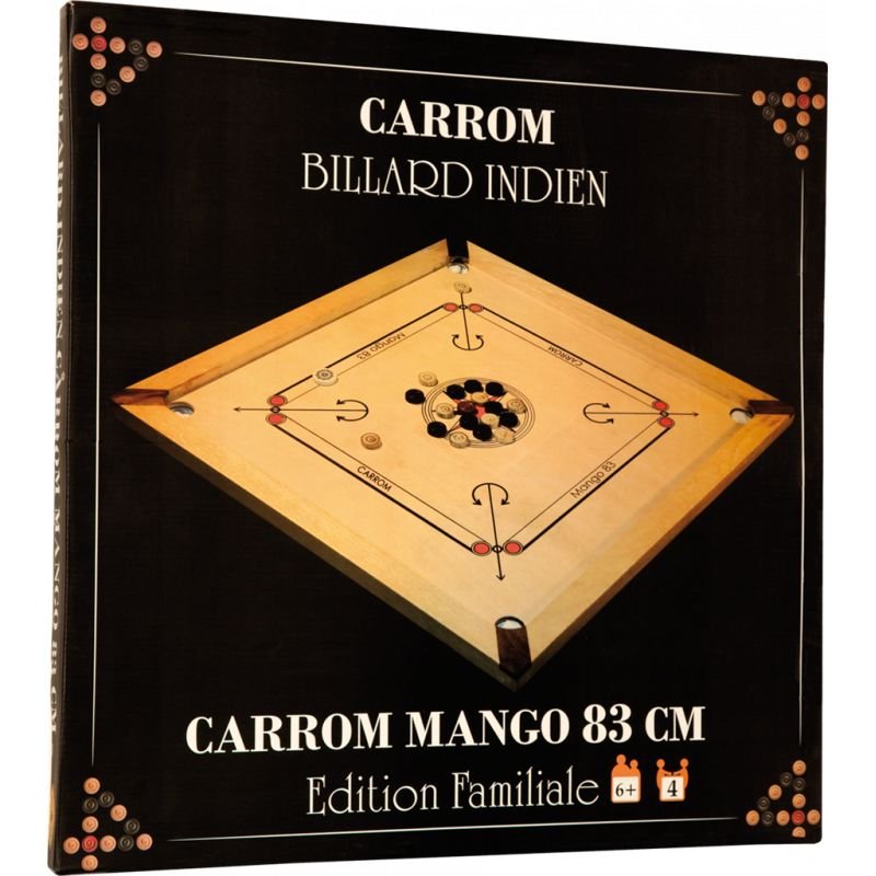 Billard Indien - Carrom Mango - 83 x 83 cm