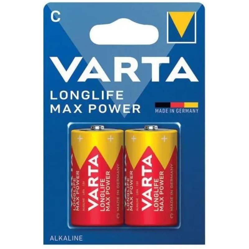 Blister de 2 piles LONGLIFE Max Power LR14 C 1,5V VARTA 4714110402