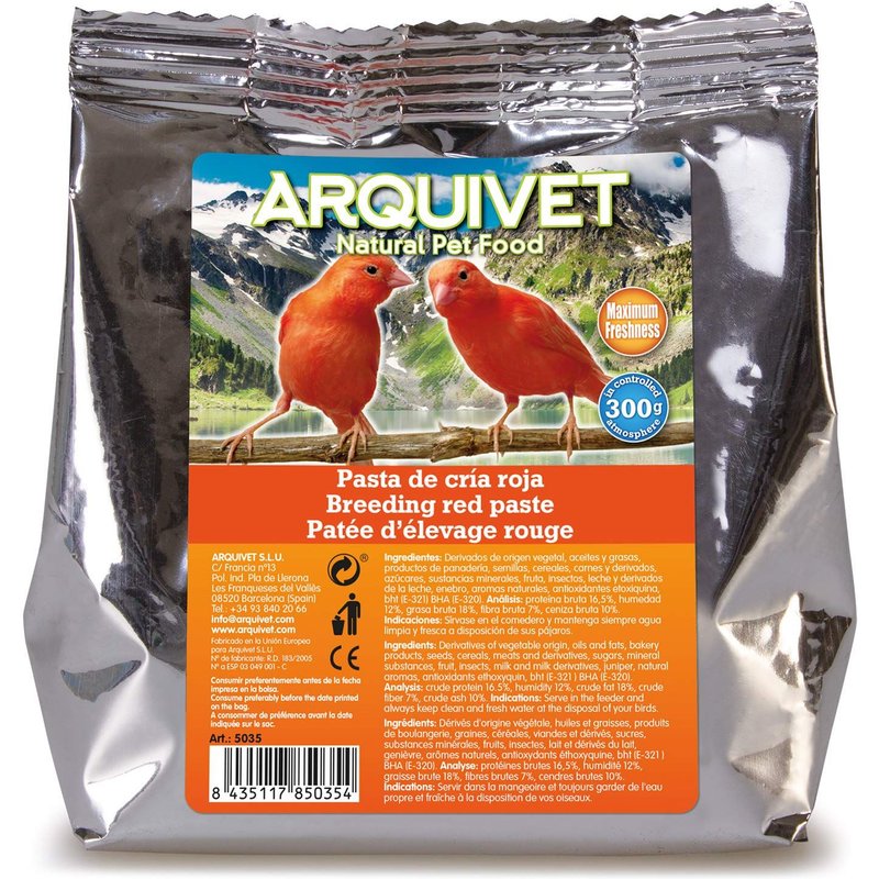 Arquivet Pâte D Élevage Rouge Aliment Oiseaux 300 G