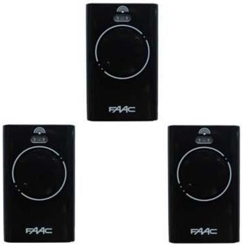 Lot de 3 Télécommandes FAAC XT2 433 SLH BLACK