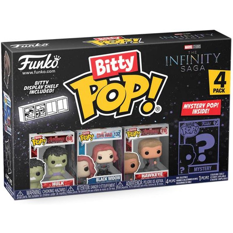 Marvel - Pack 4 Figurines Bitty Pop! Hulk 2,5 Cm