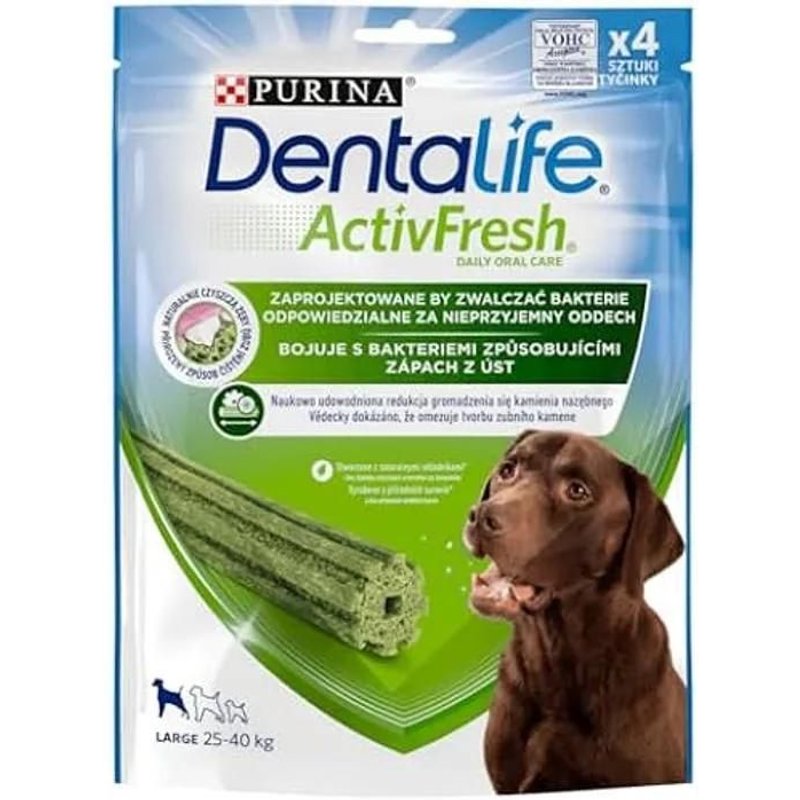 Touches De Chien De Friandises Pour Les Gencives Et Les Dents - Commentdentalife Activefresh Large 142g