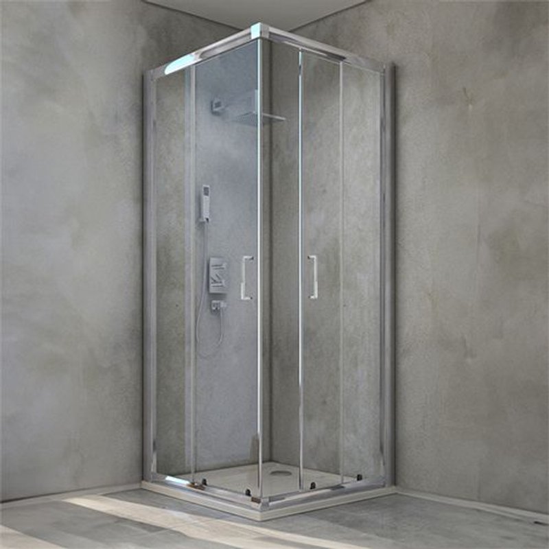 1 X CABINE DE DOUCHE-BAIN EN CRISTAL. CABINES DE DOUCHE EN VERRE. ENTRER 90 cm