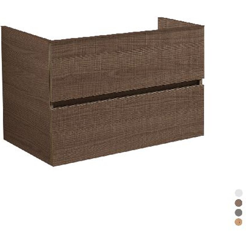 1 X MEUBLES DE SALLE DE BAIN EN BOIS 80 x 45 x 52 cm Gris TempĂȘte