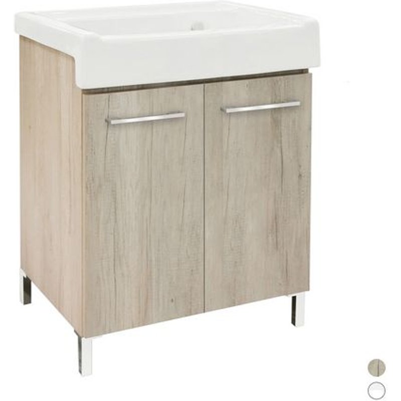 1 X LAVER LES MEUBLES. PILULES DE RÉSINE. MEUBLES POLYVALENTS Blanc Classique - LxP 60x50 cm