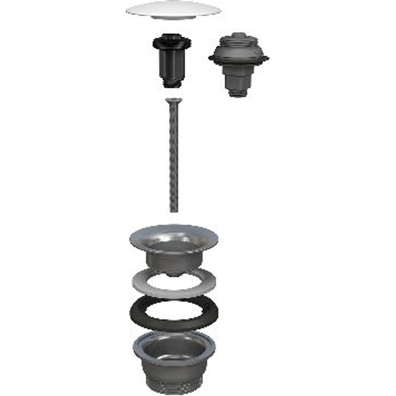 1 X SIPHONS. VIDANGES. TUYAUX ET RACCORDS EN PLASTIQUE DE MARQUE BONOMINI Bouchon en acier inoxydable chromé