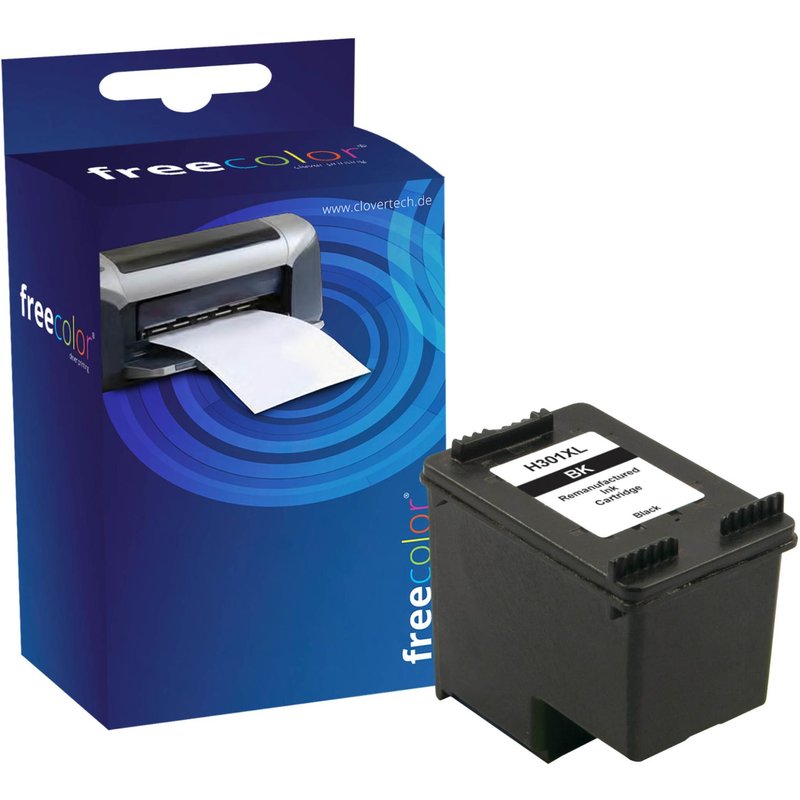 FREECOLOR - Noir - cartouche d'encre (équivalent à : HP CH563EE ) - pour HP Deskjet 15XX, 2050A J510, 2054A J510, 25XX; Envy 45XX, 55XX; Officejet 26XX, 46XX