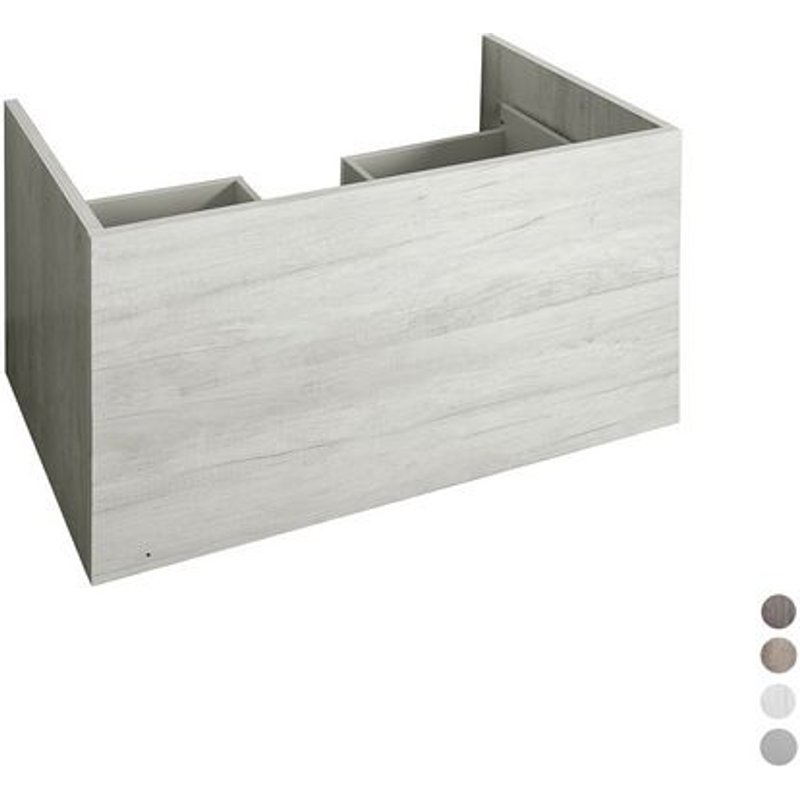 1 X MEUBLES DE SALLE DE BAIN EN BOIS 100x45,5xH.50 cm Orme Blanc