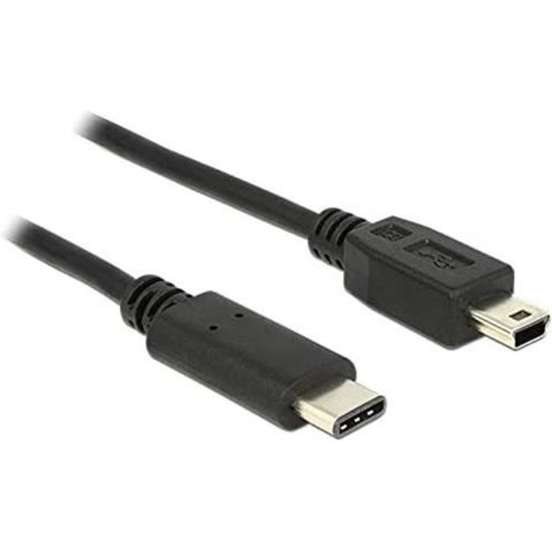 Delock Câble USB USB-C (M) pour mini-USB de type B (M) USB 2.0 500 mA 50 cm noir