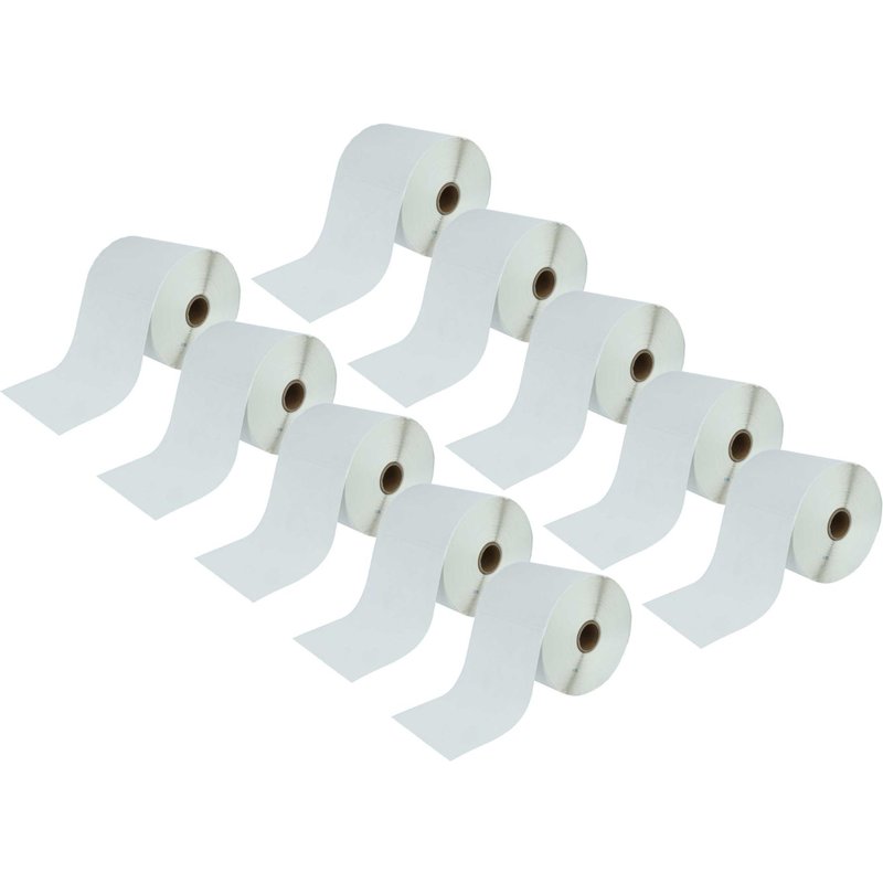 vhbw 10x Rouleau d'étiquettes thermique 101,5mm x 152mm (500 étiquettes) compatible avec Zebra LP2844, S4M, LP2742 étiqueteuse - autocollant